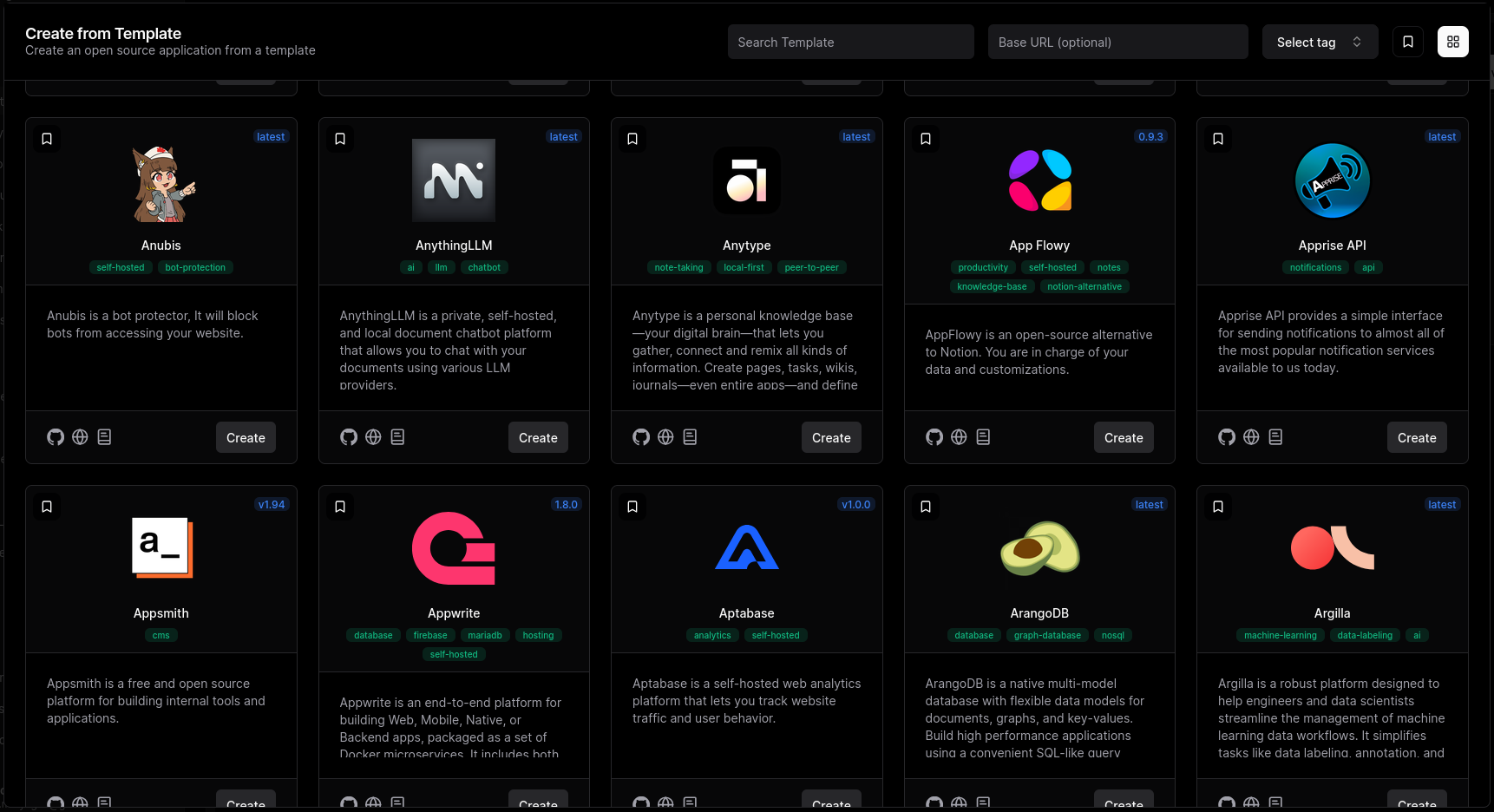 Dokploy app templates